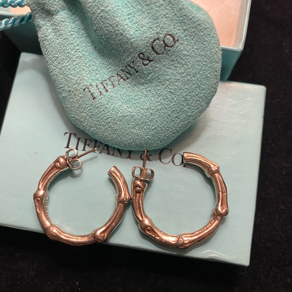 Tiffany & Co Bamboo sterling earrings